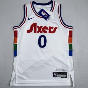 Nike Swingman Tyrese Maxey #0 NBA Philadelphia 76ers City Edition Youth Jersey L